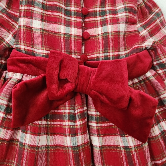 Tommy Bahama Classic Red Tartan Christmas Dress for Baby Girl Size 12 Months - Picture 9 of 13